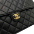CHANEL VINTAGE SINGLE FLAP TURN LOCK CHAIN SHOULDER BAG BLACK LAMB SKIN 90233665 - PURPOSE