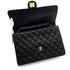 CHANEL VINTAGE SINGLE FLAP TURN LOCK CHAIN SHOULDER BAG BLACK LAMB SKIN 90233665 - PURPOSE