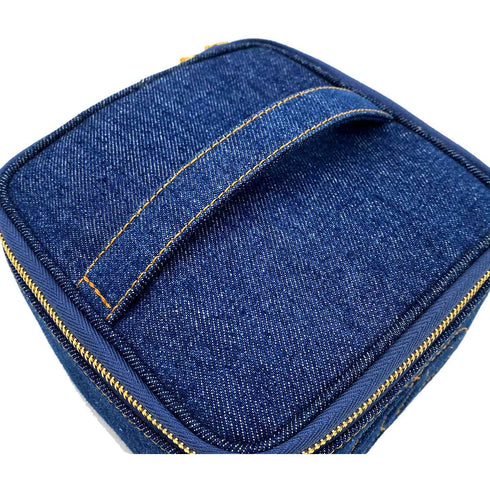 CHANEL VINTAGE VANITY HAND BAG BLUE DENIM 90233667 - PURPOSE