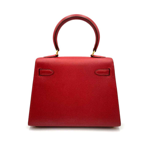 HERMES MINI KELLY 20 ROUGE COUCHVEL HAND SHOULDER BAG 〇Y 90233732 - PURPOSE