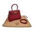 HERMES MINI KELLY 20 ROUGE COUCHVEL HAND SHOULDER BAG 〇Y GOLD HARDWARE 90233732