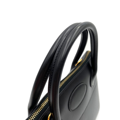 HERMES BOLIDE 31 BLACK BOXCALF HAND SHOULDER BAG □F 90234629 - PURPOSE