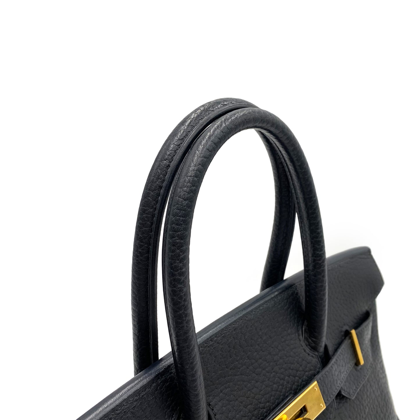 HERMES BIRKIN 30 BLACK FJORD HAND BAG □H GHW 90234755