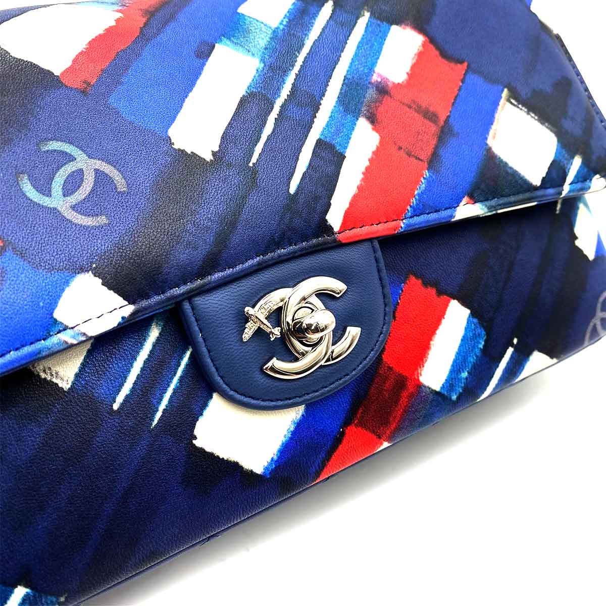 CHANEL CLASSIC FLAP MEDIUM AIRLINE SHOULDER BAG LAMB SKIN 90235473