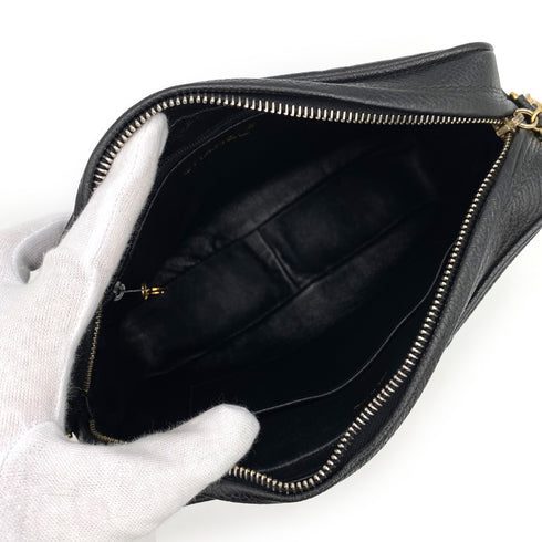 CHANEL VINTAGE TRIPLE COCOMARK CHAIN SHOULDER BAG BLACK CAVIAR SKIN 90235892 - PURPOSE