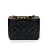CHANEL VINTAGE MINI SQUARE 17 CHAIN SHOULDER BAG BYCOLOR BLACK RED LAMB SKIN 90235981 - PURPOSE
