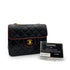 CHANEL VINTAGE MINI SQUARE 17 CHAIN SHOULDER BAG BYCOLOR BLACK RED LAMB SKIN 90235981 - PURPOSE