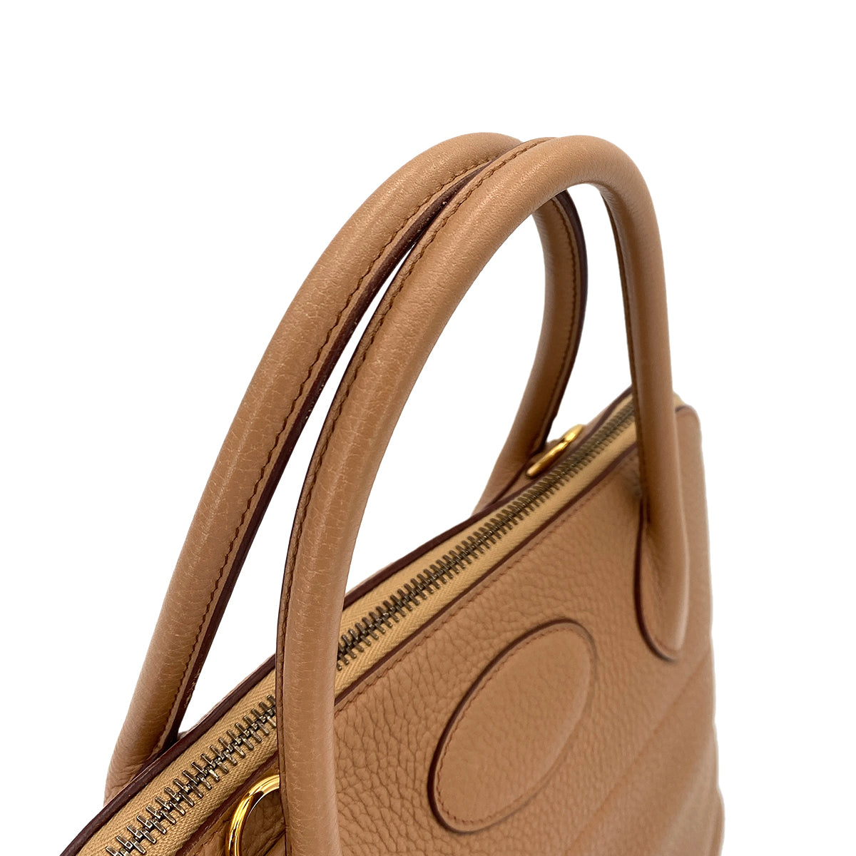 HERMES BOLIDE 31 TABAC CAMEL TAURILLON CLEMENCE HAND SHOULDER BAG ▢L 90247094