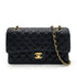 CHANEL CLASSIC FLAP MEDIUM CHAIN SHOULDER BAG BLACK CAVIAR SKIN 90237324 - PURPOSE