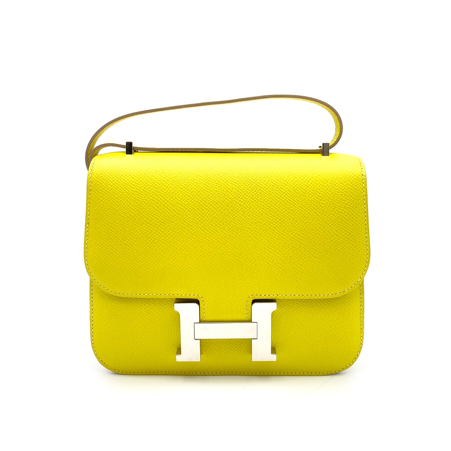 HERMES MINI CONSTANCE 18 LIME EPSON SHOULDER BAG D SHW 90237363