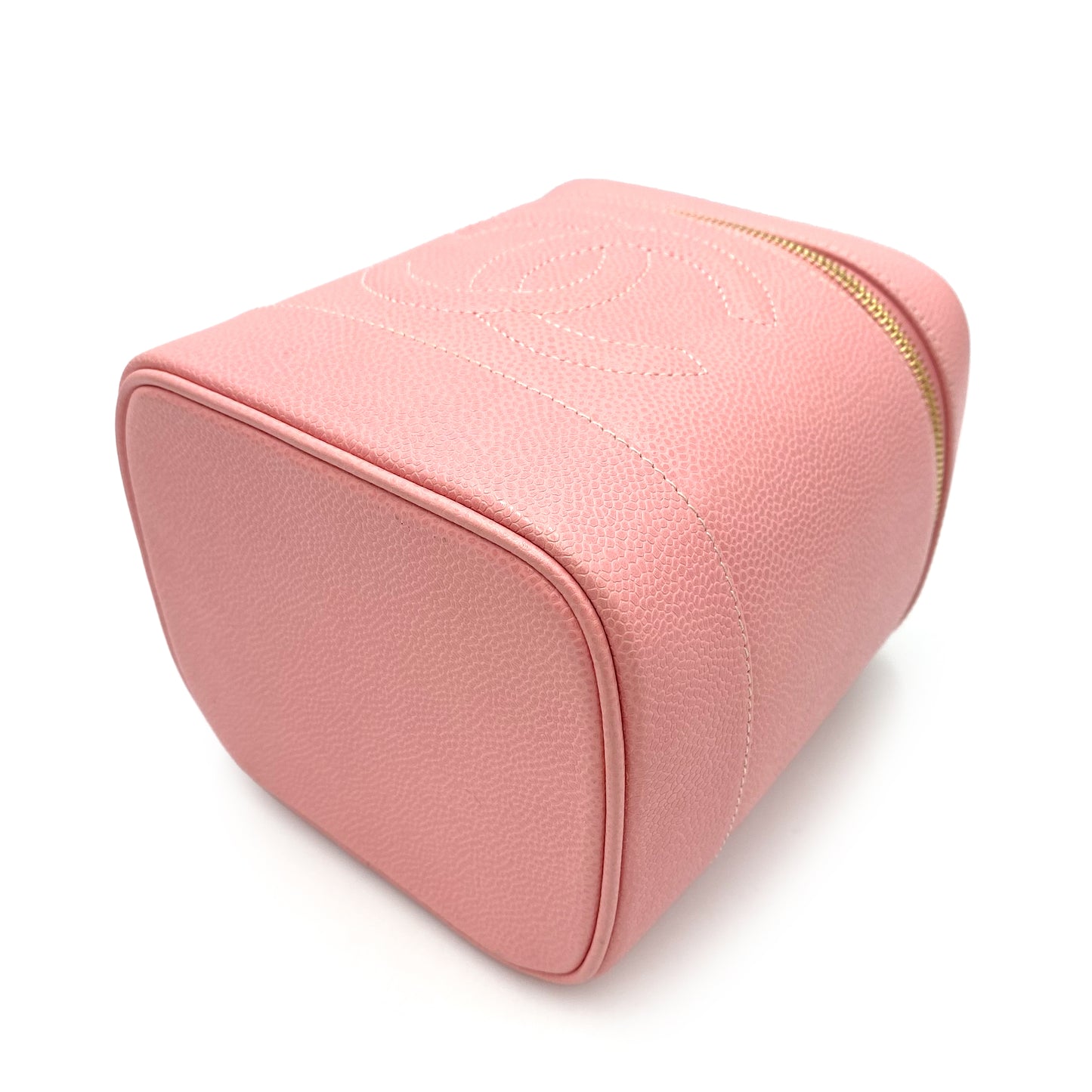 CHANEL VINTAGE VANITY HAND BAG PINK CAVIAR SKIN 90237917