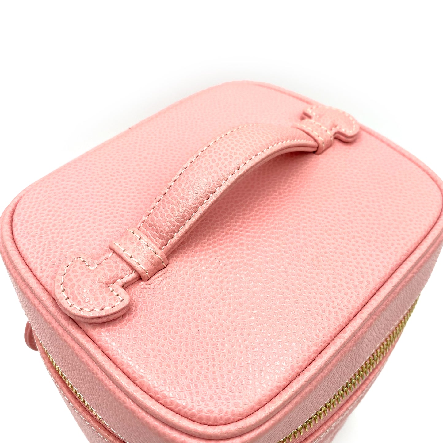 CHANEL VINTAGE VANITY HAND BAG PINK CAVIAR SKIN 90237917