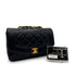 CHANEL VINTAGE DIANA SMALL CHAIN SHOULDER BAG BLACK LAMB SKIN 90238522 - PURPOSE