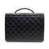 CHANEL VINTAGE BIG COCO BRIEF HAND BAG BLACK LAMB SKIN 90238977