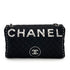 CHANEL VINTAGE CHAIN SHOULDER BAG BLACK SATIN 90239118
