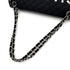 CHANEL VINTAGE CHAIN SHOULDER BAG BLACK SATIN 90239118