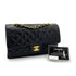 CHANEL VINTAGE CLASSIC FLAP MEDIUM CHAIN SHOULDER BAG BLACK LAMB SKIN 90239411 - PURPOSE