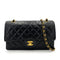 CHANEL VINTAGE CLASSIC FLAP MEDIUM CHAIN SHOULDER BAG BLACK LAMB SKIN 90239411 - PURPOSE