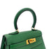 HERMES MINI KELLY 20 SELLIER GREEN COUCHEVEL SHOULDER BAG 〇Y GHW 90239776