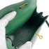 HERMES MINI KELLY 20 SELLIER GREEN COUCHEVEL SHOULDER BAG 〇Y GHW 90239776