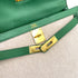 HERMES KELLY 32 SELLIER GREEN COUCHVEL TOILE H HAND SHOULDER BAG 〇X 90239777