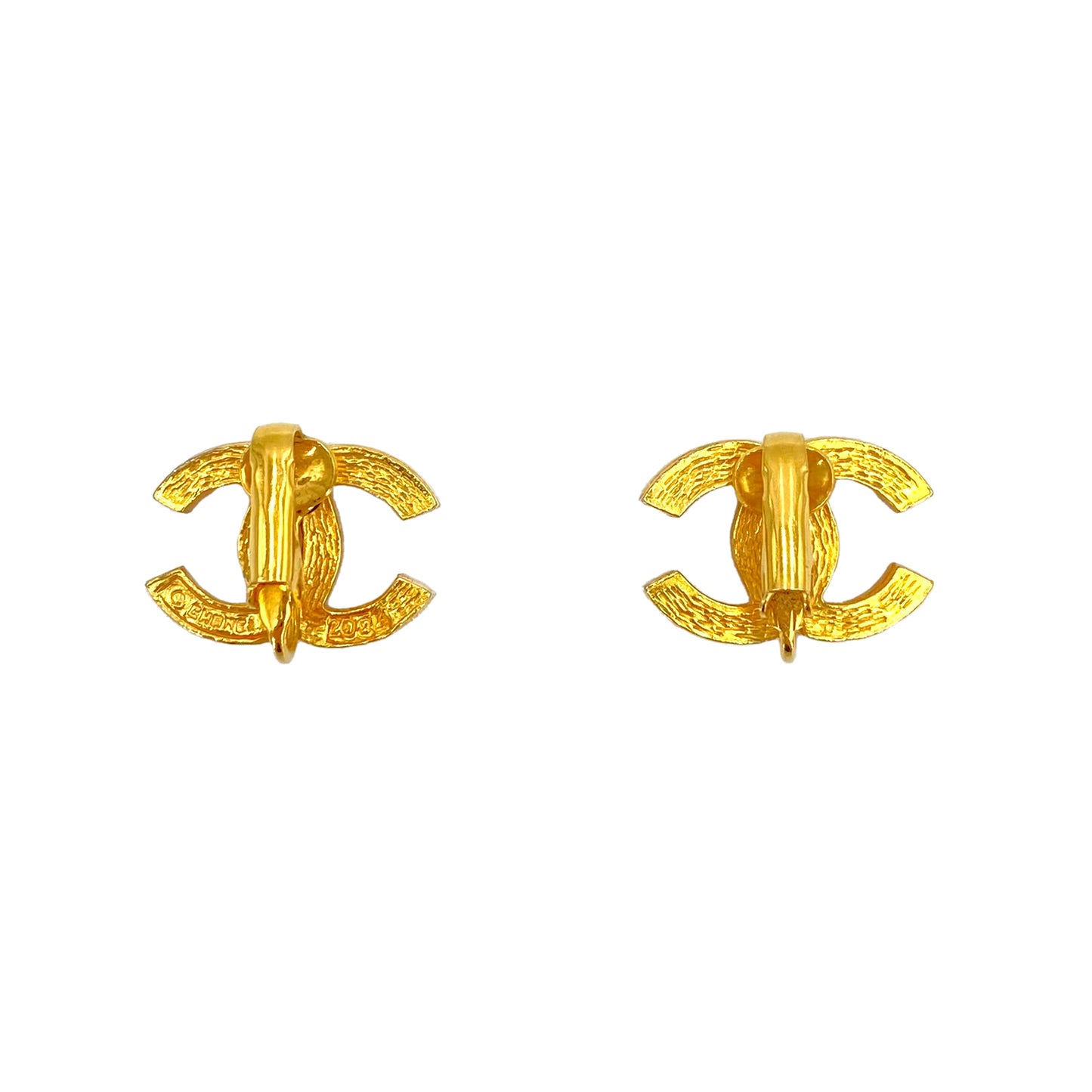 CHANEL VINTAGE EARRINGS COCOMARK RHINESTONE ACCESSORY 90240937
