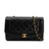 CHANEL VINTAGE DIANA MEDIUM CHAIN SHOULDER BAG BLACK LAMB SKIN 90240947 - PURPOSE