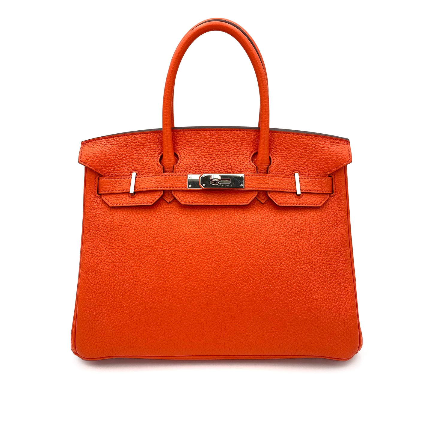 HERMES BIRKIN 30 ORANGE TOGO HAND BAG X SHW 90240960