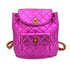 CHANEL VINTAGE DUMA CHAIN BACKPACK METALLIC PINK LAMB SKIN 90241255 - PURPOSE