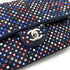 CHANEL CLASSIC FLAP MEDIUM STUDS CHAIN SHOULDER BAG MULTICOLOR DENIM 90241256 - PURPOSE