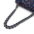 CHANEL CLASSIC FLAP MEDIUM STUDS CHAIN SHOULDER BAG MULTICOLOR DENIM 90241256 - PURPOSE