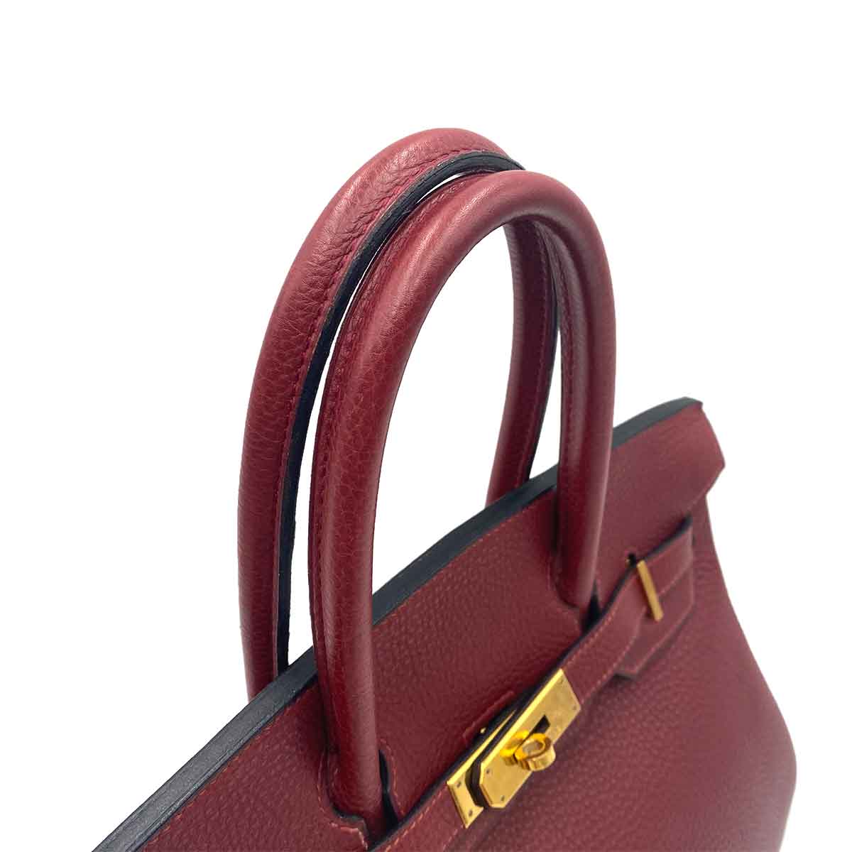 HERMES BIRKIN 30 ROUGE ASH TOGO HAND BAG □C 90241259