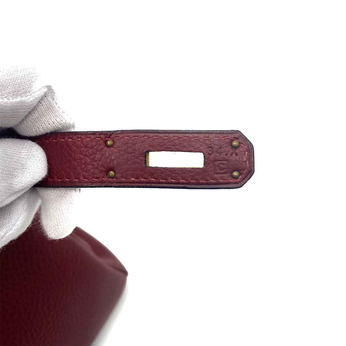 HERMES BIRKIN 30 ROUGE ASH TOGO HAND BAG □C 90241259