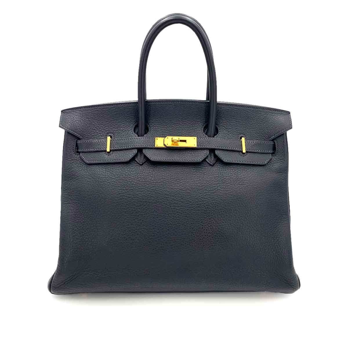 HERMES BIRKIN 35 BLUE INDIGO TOGO HAND BAG □G 90241268