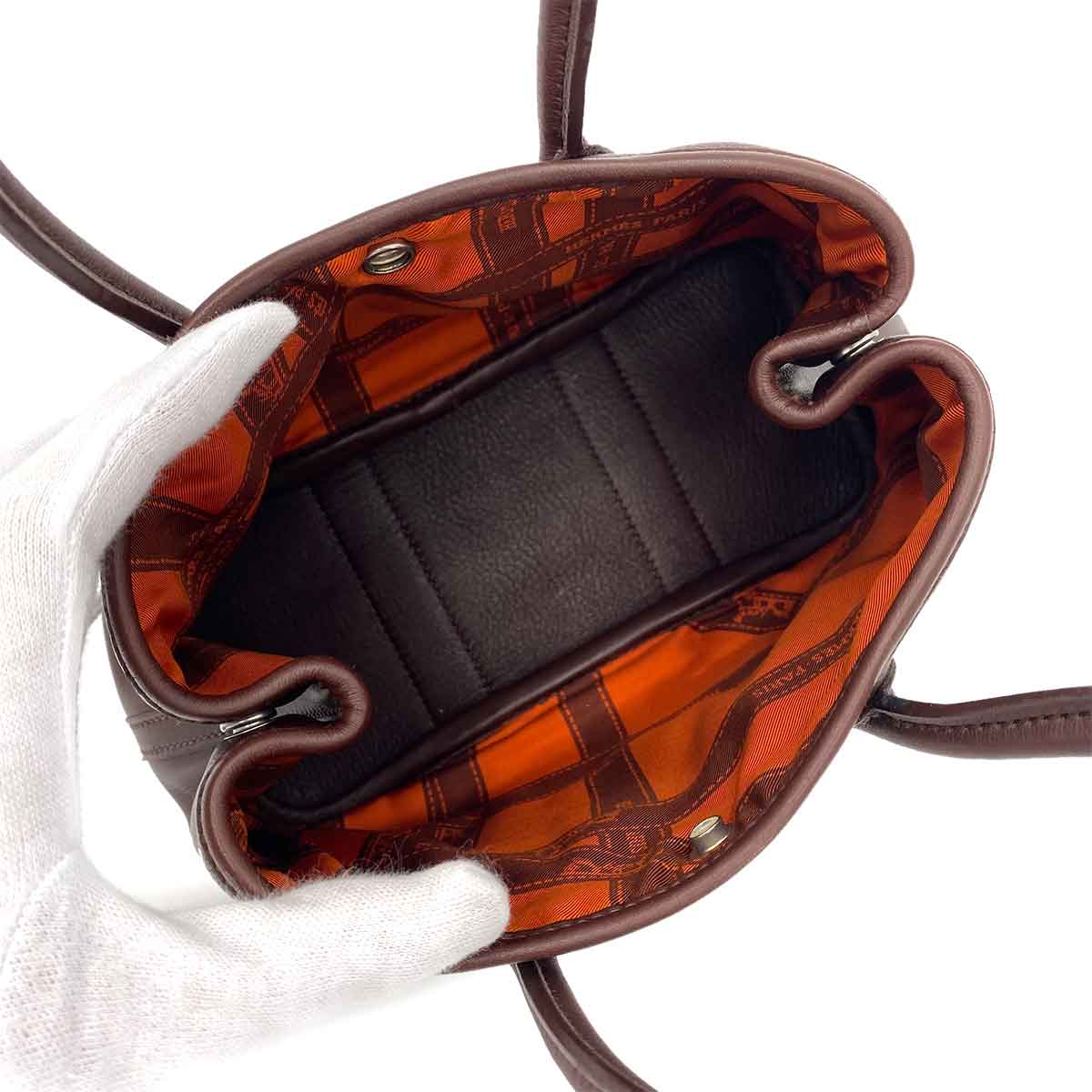 HERMES GARDEN PARTY TTPM HAVANA SWIFT HAND BAG □I 90241289