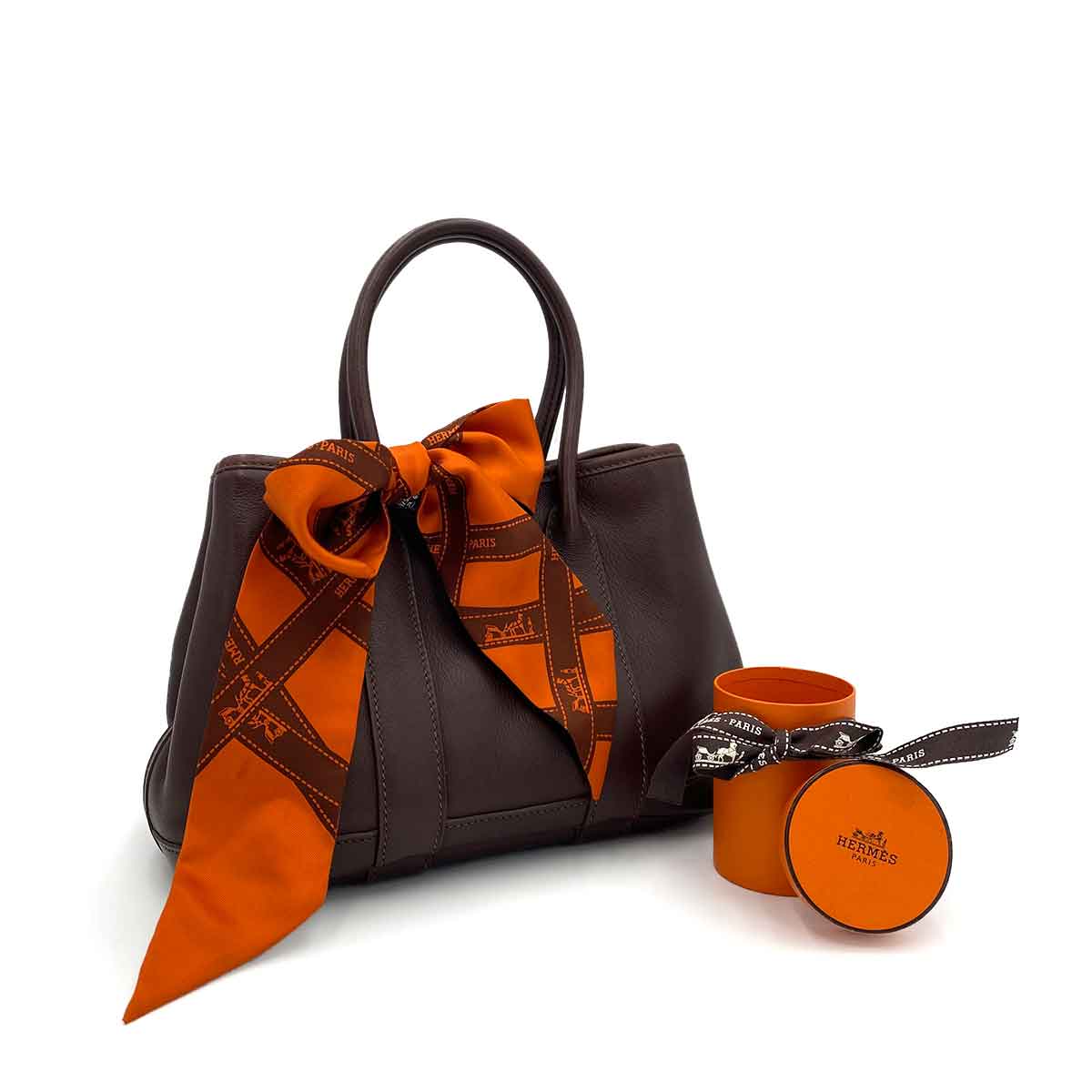 HERMES GARDEN PARTY TTPM HAVANA SWIFT HAND BAG □I 90241289