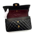 CHANEL VINTAGE CLASSIC FLAP MEDIUM CHAIN SHOULDER BAG BLACK LAMB SKIN 90241294 - PURPOSE