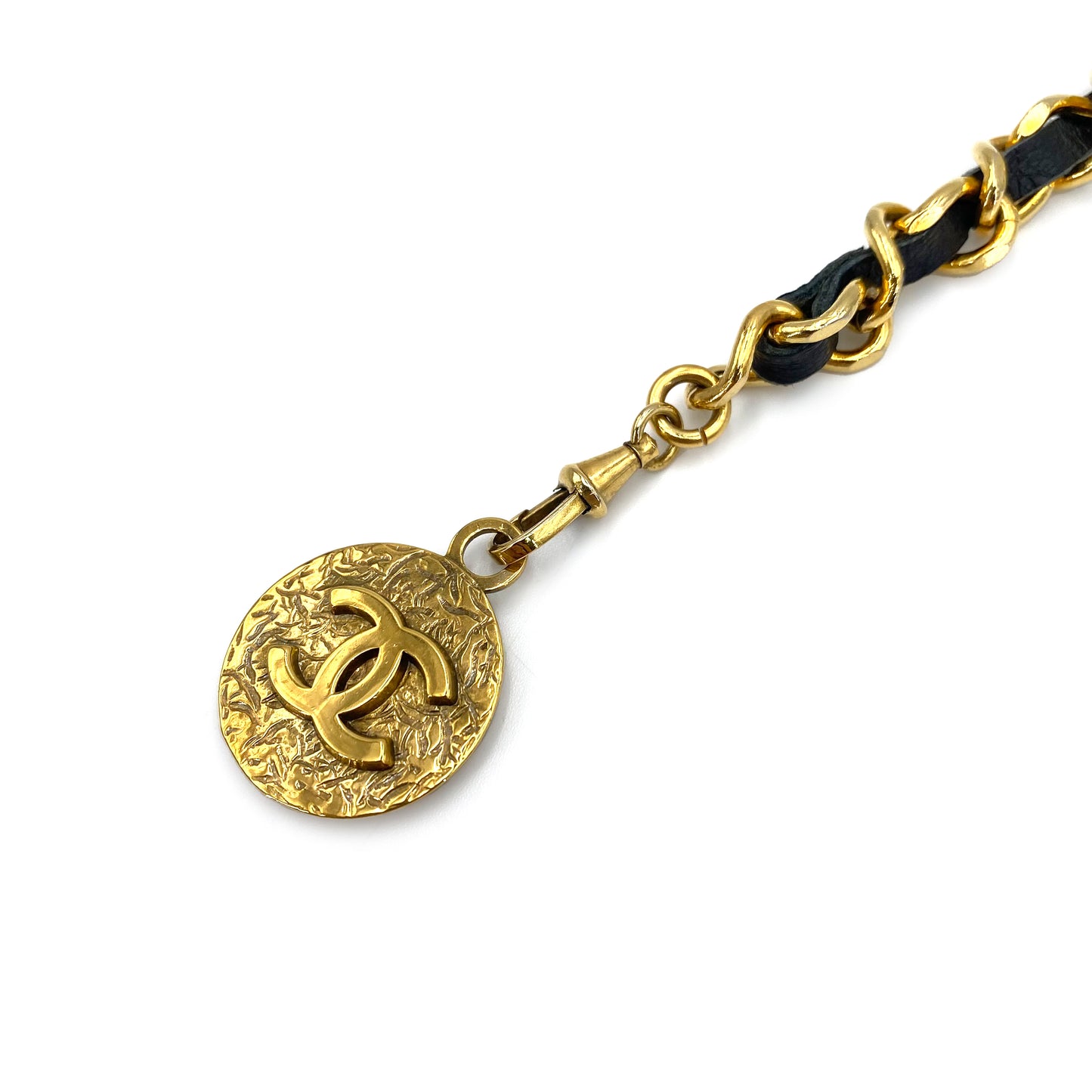 CHANEL VINTAGE CHAIN BELT LEATHER COCOMARK ACCESSORY 90241308