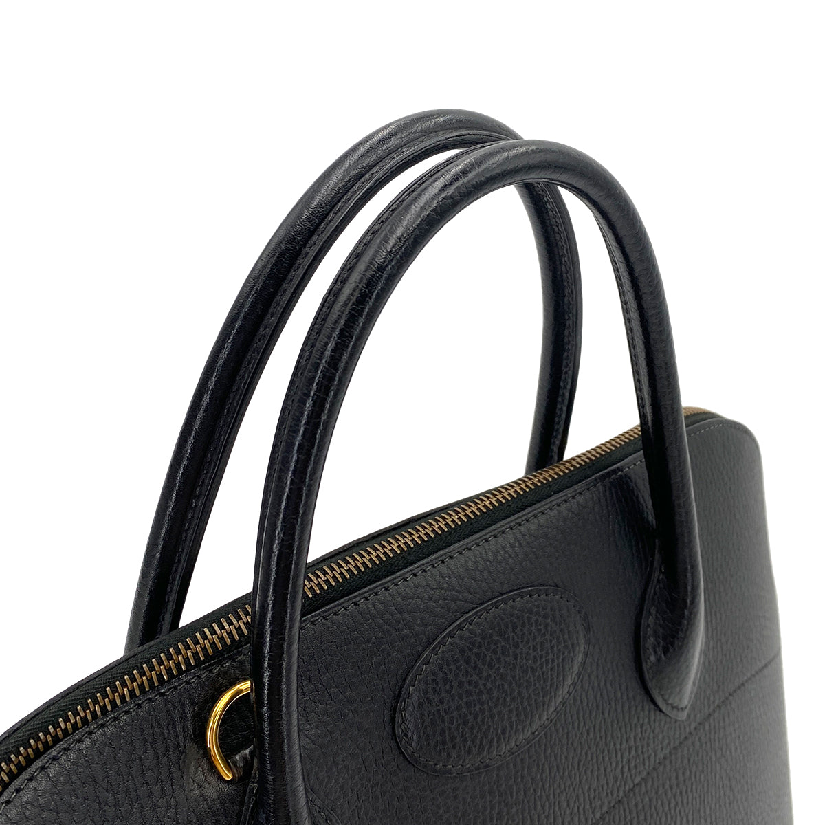 HERMES BOLIDE 35 BLACK ARDENNES HAND SHOULDER BAG 〇Y 90241631