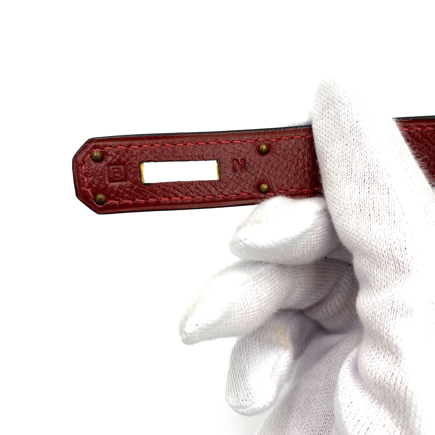 HERMES KELLY 28 SELLIER ROUGE H COUCHEVEL HAND SHOULDER BAG □B 90241638