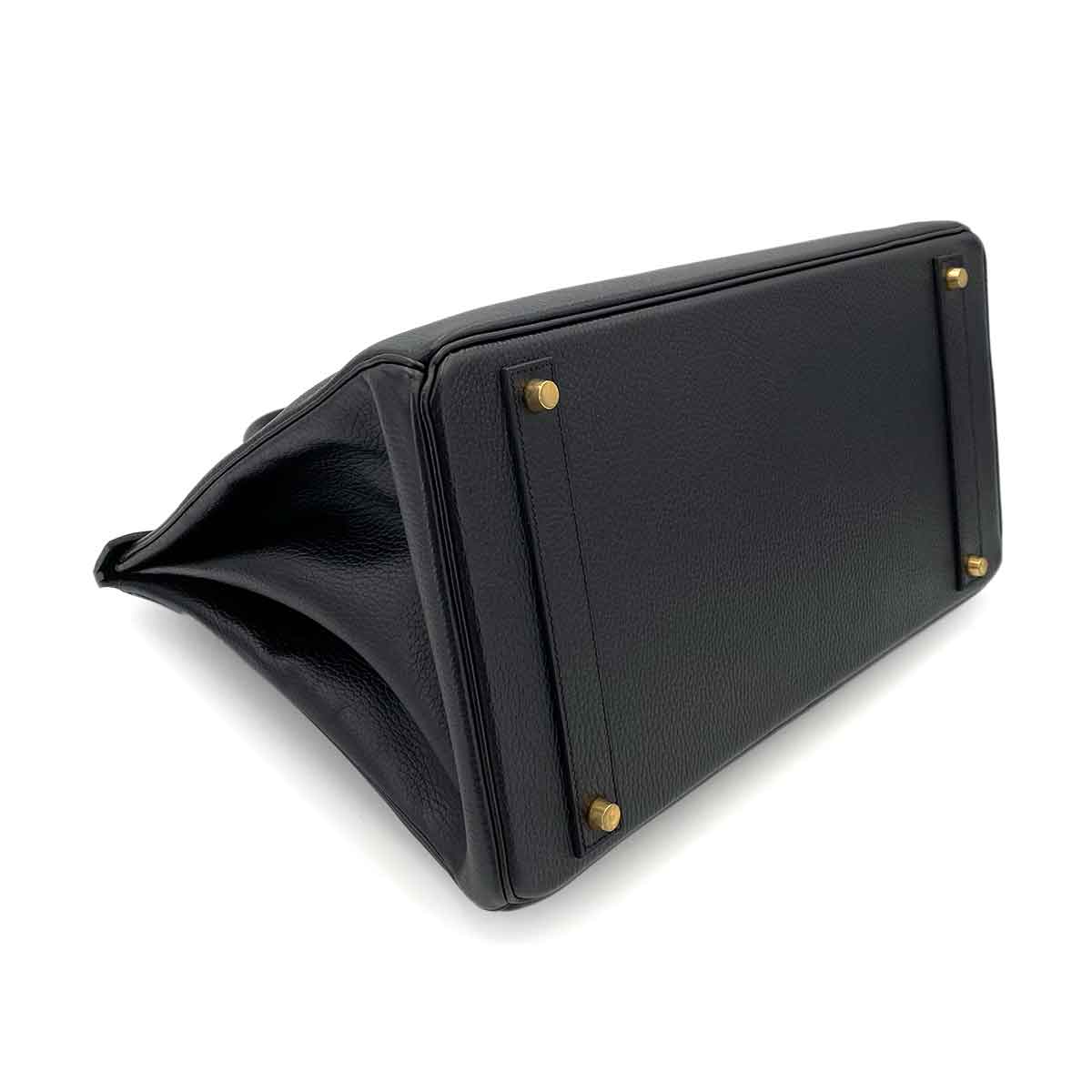 HERMES BIRKIN 40 BLACK ARDENNES HAND BAG 〇Z 90241663