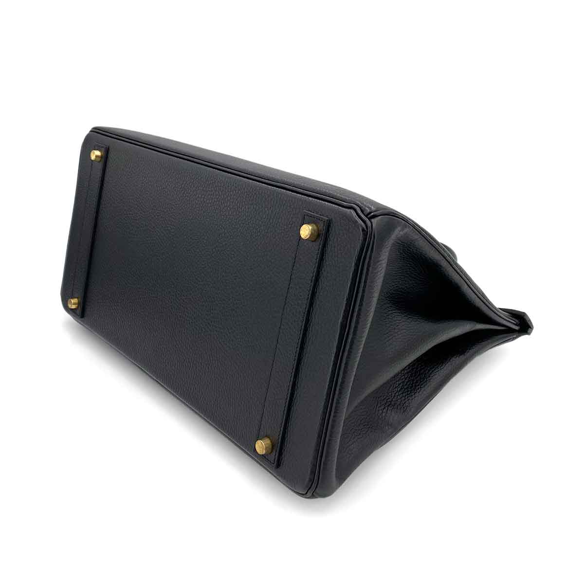 HERMES BIRKIN 40 BLACK ARDENNES HAND BAG 〇Z 90241663