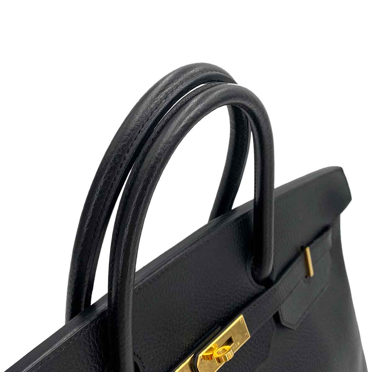 HERMES BIRKIN 40 BLACK ARDENNES HAND BAG 〇Z 90241663