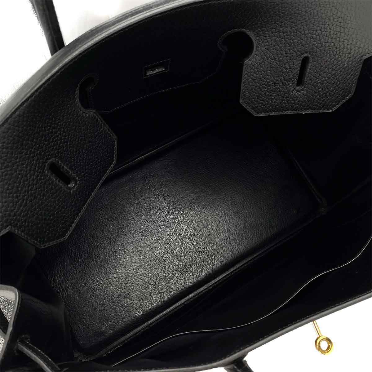 HERMES BIRKIN 40 BLACK ARDENNES HAND BAG 〇Z 90241663