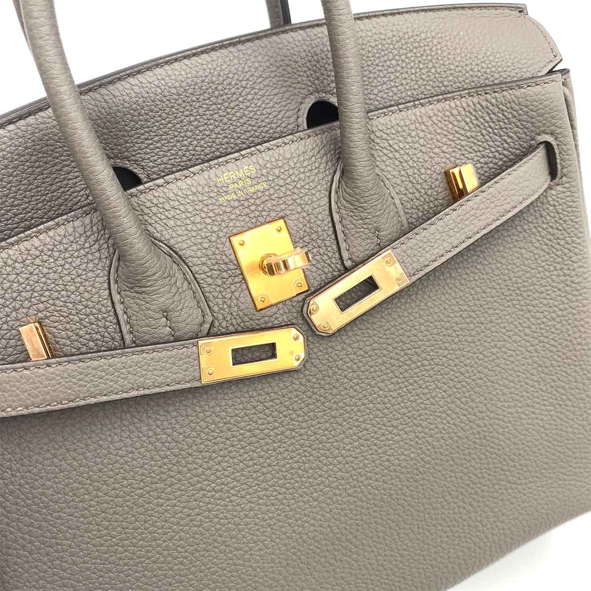 HERMES BIRKIN 25 ETAIN TOGO HAND BAG Z 90241668