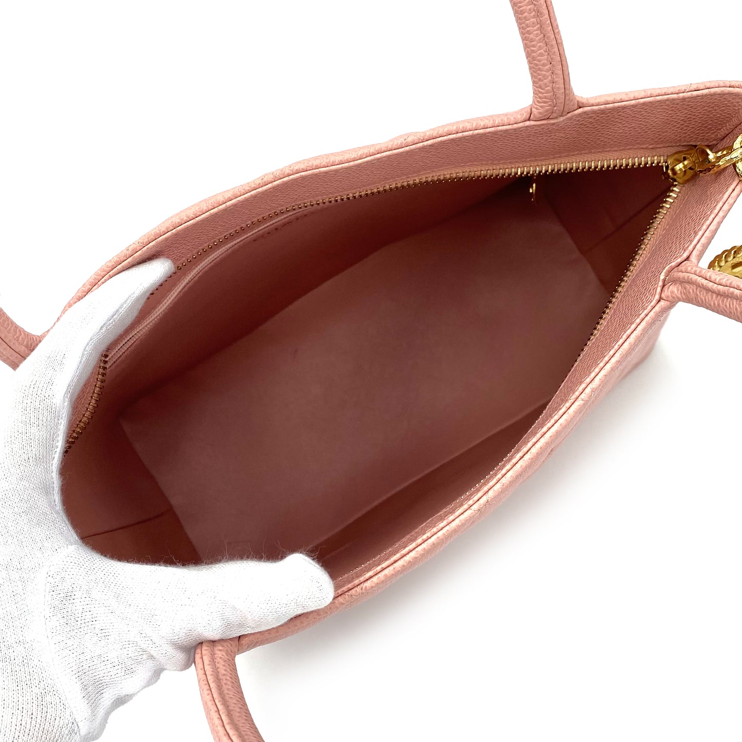 CHANEL VINTAGE MEDALLION TOTE BAG PINK CAVIAR SKIN 90241671