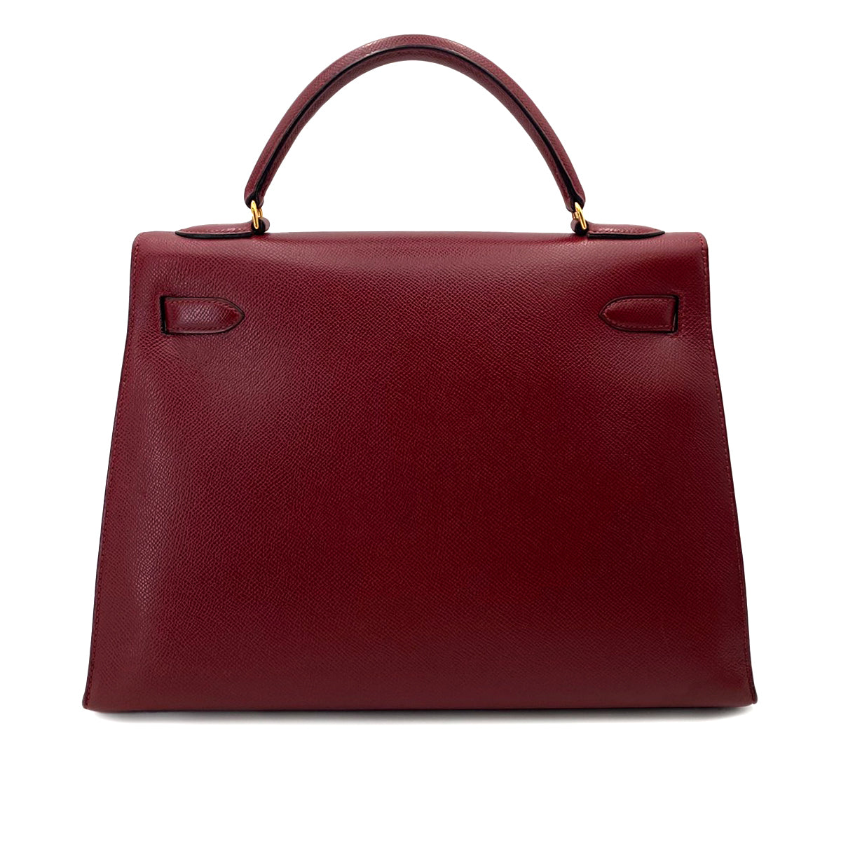 HERMES KELLY 32 SELLIER ROUGE H COUCHEVEL HAND SHOULDER BAG 〇T 90241692