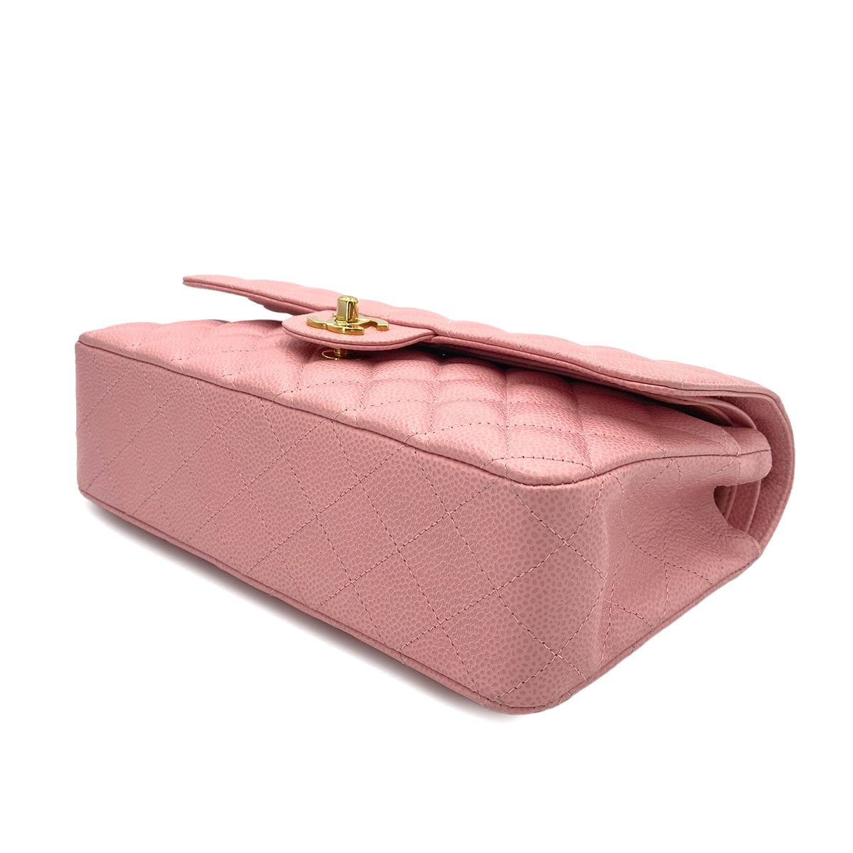 CHANEL VINTAGE CLASSIC FLAP MEDIUM CHAIN SHOULDER BAG PINK CAVIAR SKIN 90241756