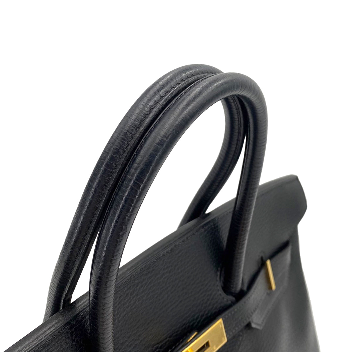HERMES BIRKIN 35 BLACK ARDENNES HAND BAG □E 90241757
