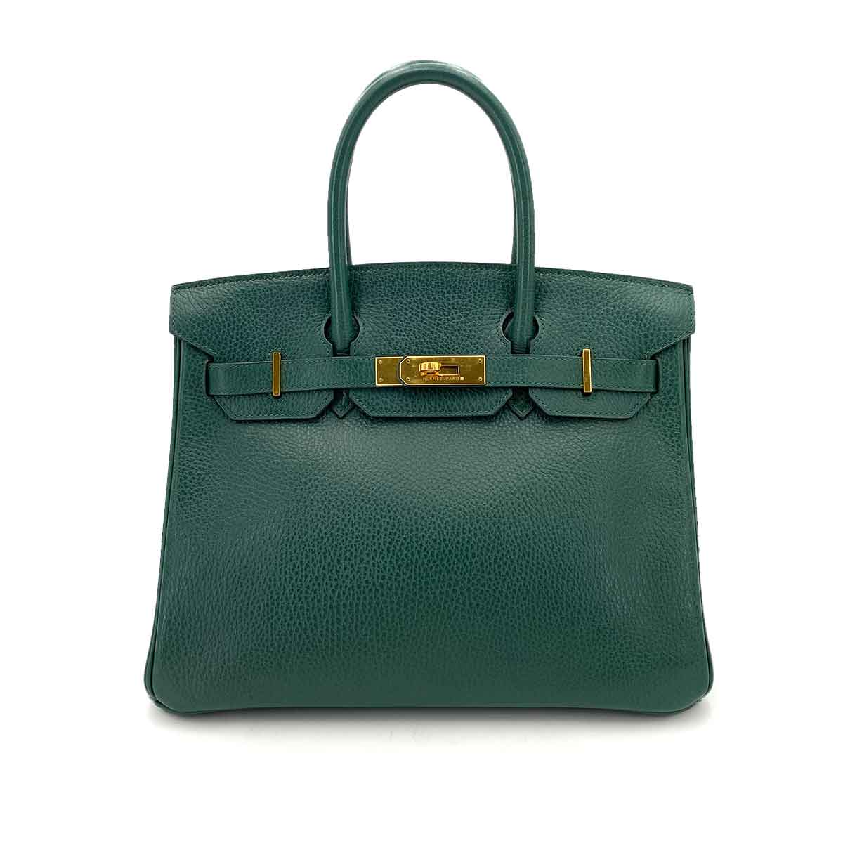 HERMES BIRKIN 30 GREEN ARDENNES HAND BAG 〇W 90241766